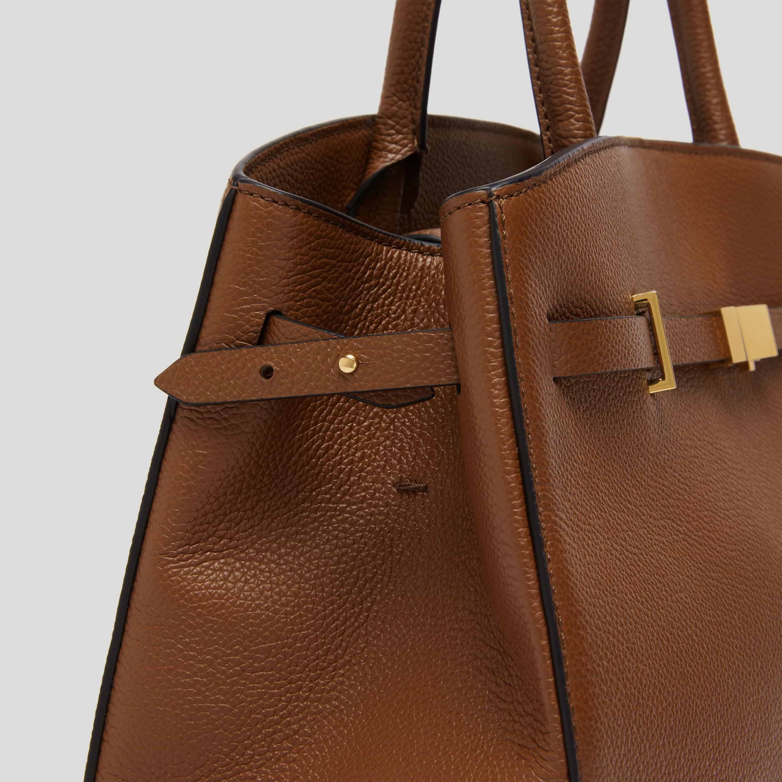The Midi Hudson | Tan Small Grain | DeMellier