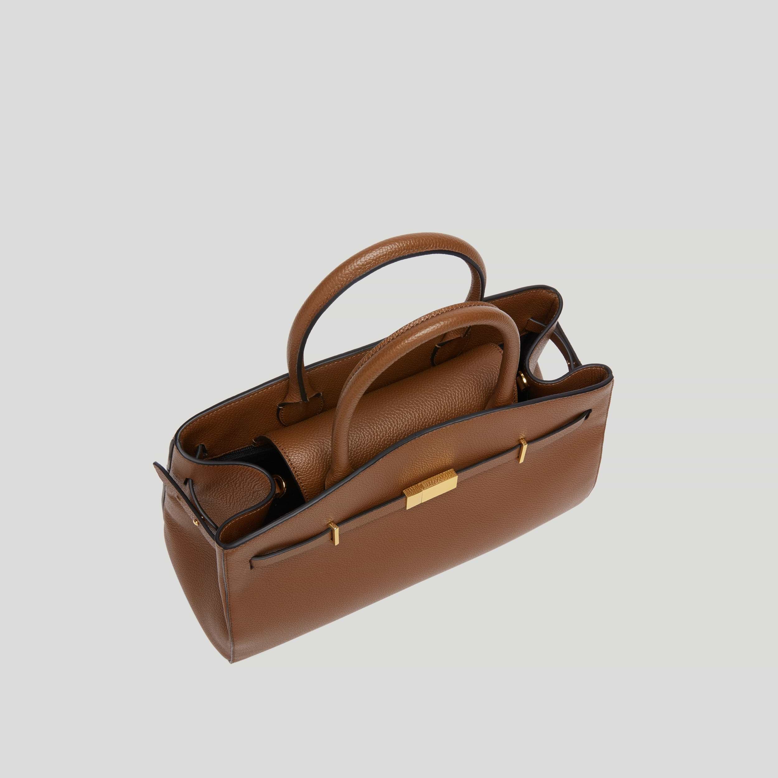 The Midi Hudson | Tan Small Grain | DeMellier