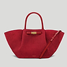 The Midi New York crossbody bag berry red suede 1