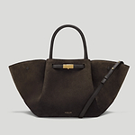The Midi New York crossbody bag dark chocolate suede 1