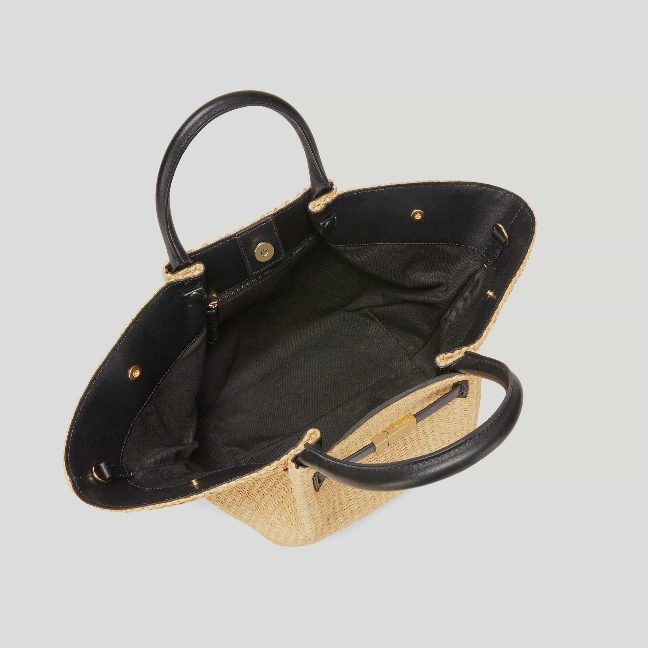 The Midi New York | Warm Raffia Black Smooth | DeMellier