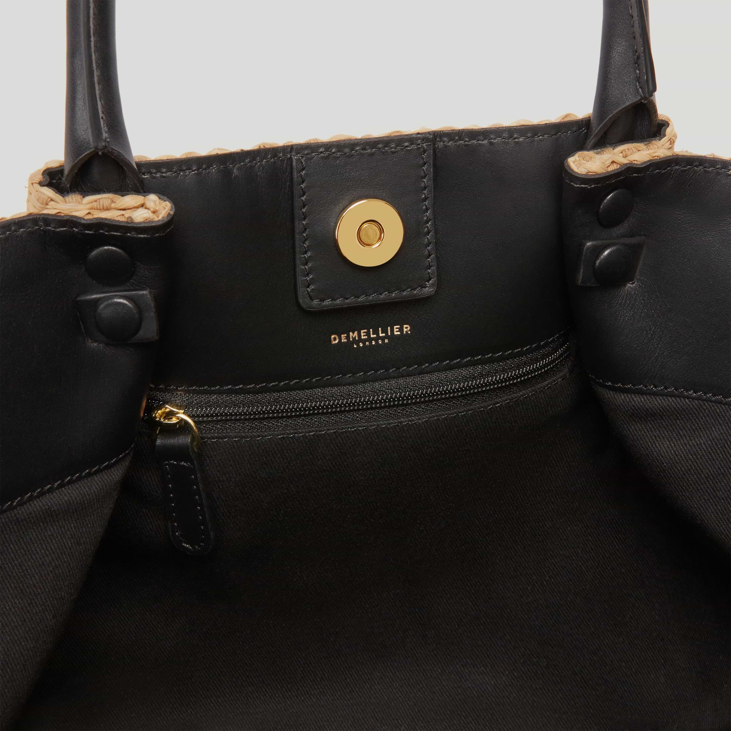The Midi New York | Warm Raffia Black Smooth | DeMellier