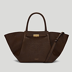 The Midi New York shoulder bag deep espresso lizard effect 1