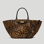 The Midi New York shoulder bag leopard print black smooth 1