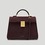 The Midi Paris crossbody bag burgundy suede 1