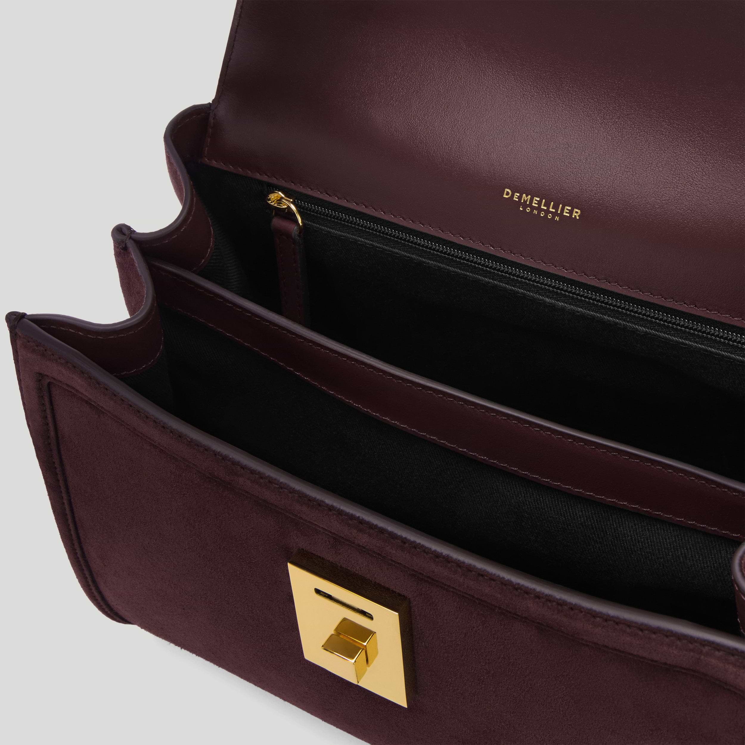 The Midi Paris | Burgundy Suede & Burgundy Smooth | DeMellier