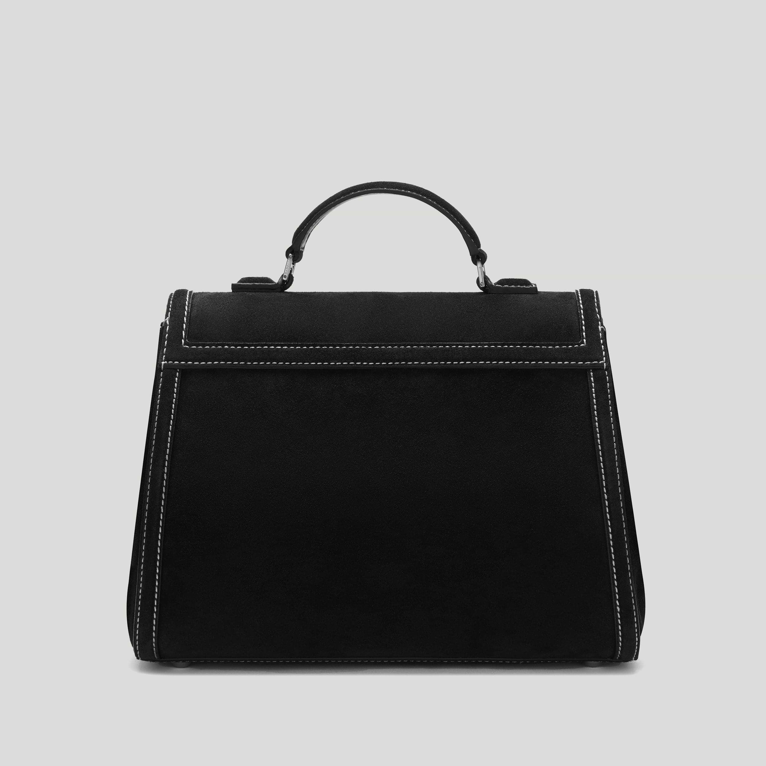 SouKeyna Diouf x The Midi Paris | Black Suede Ecru Stitching
