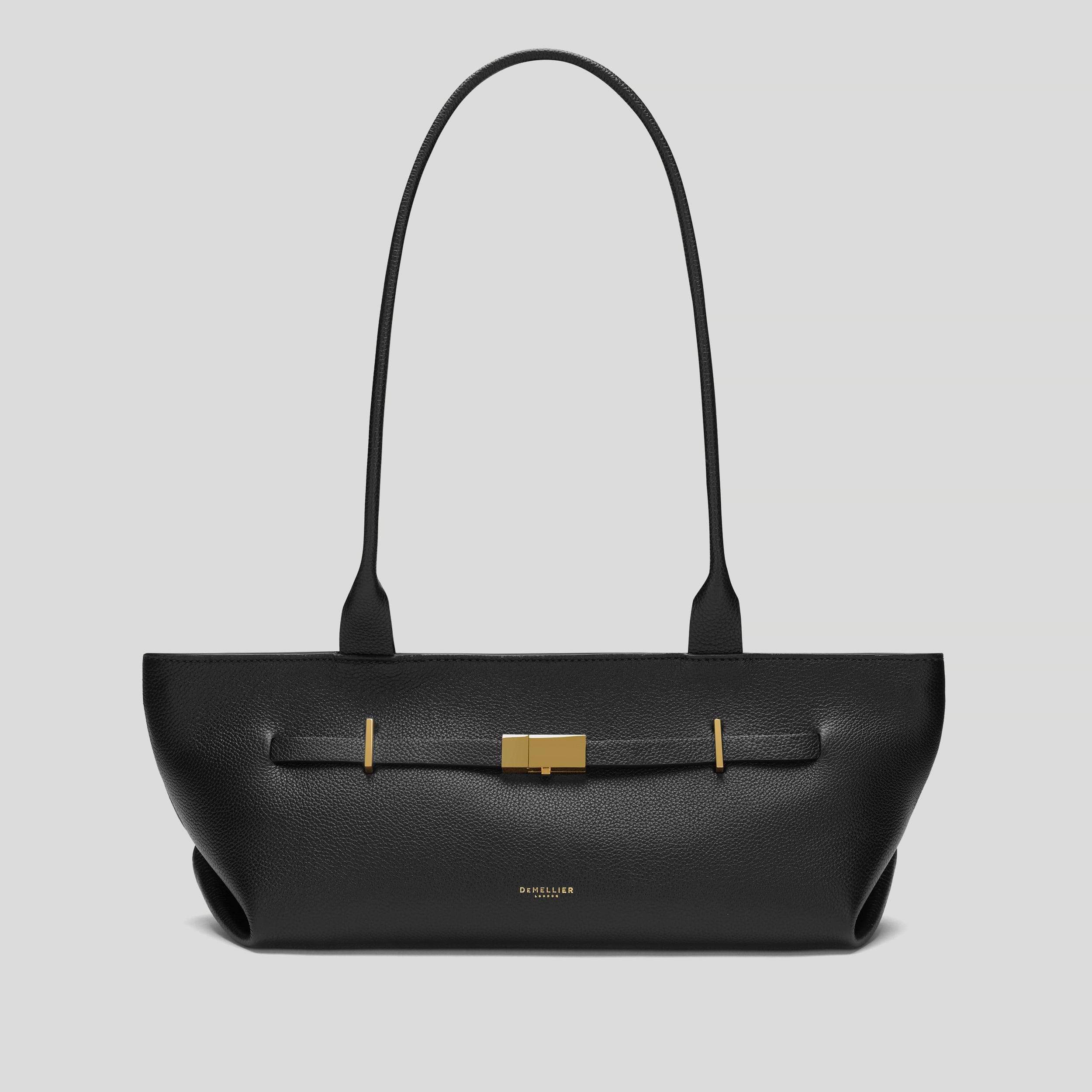 The New York Shoulder | Black Small Grain | DeMellier