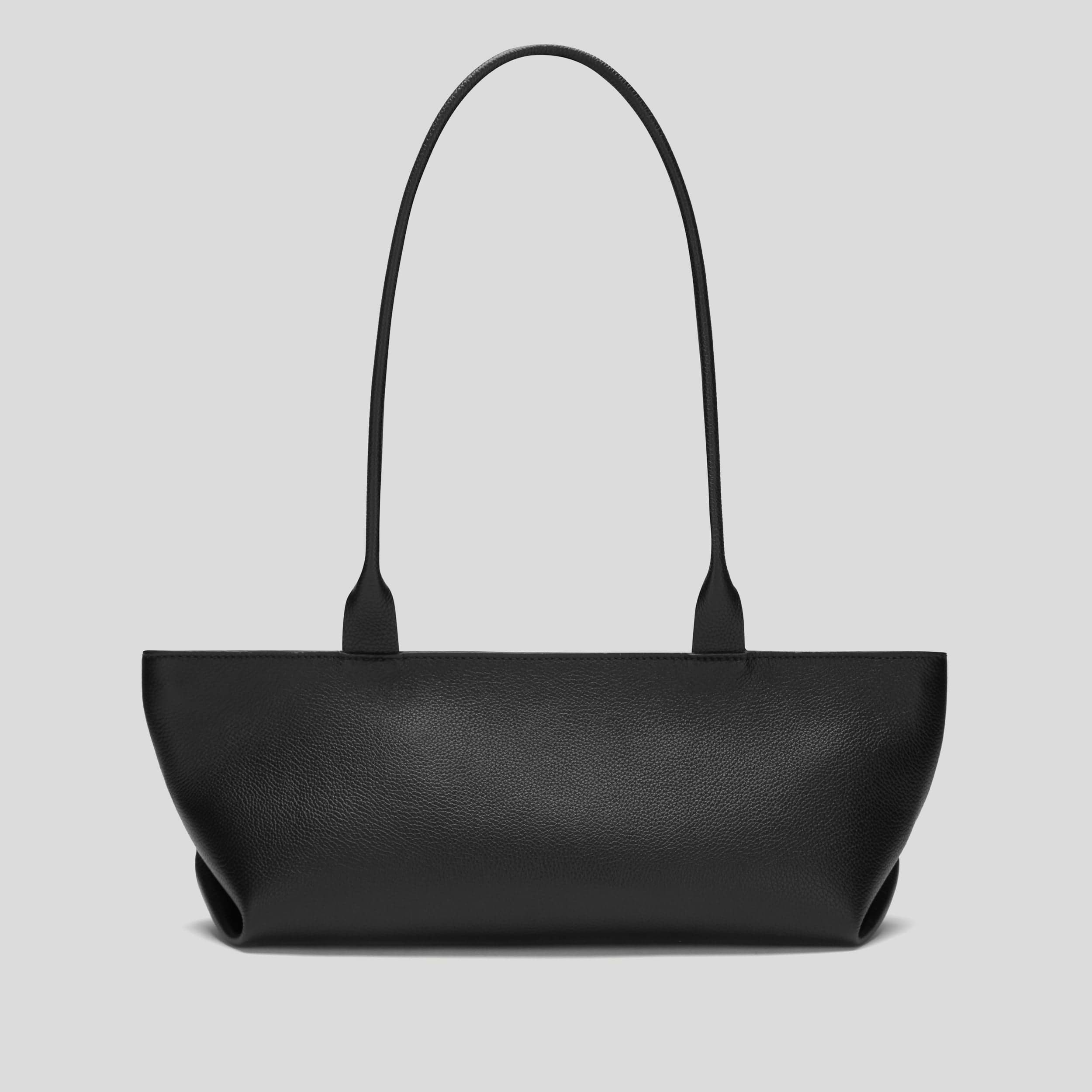 The New York Shoulder | Black Small Grain | DeMellier