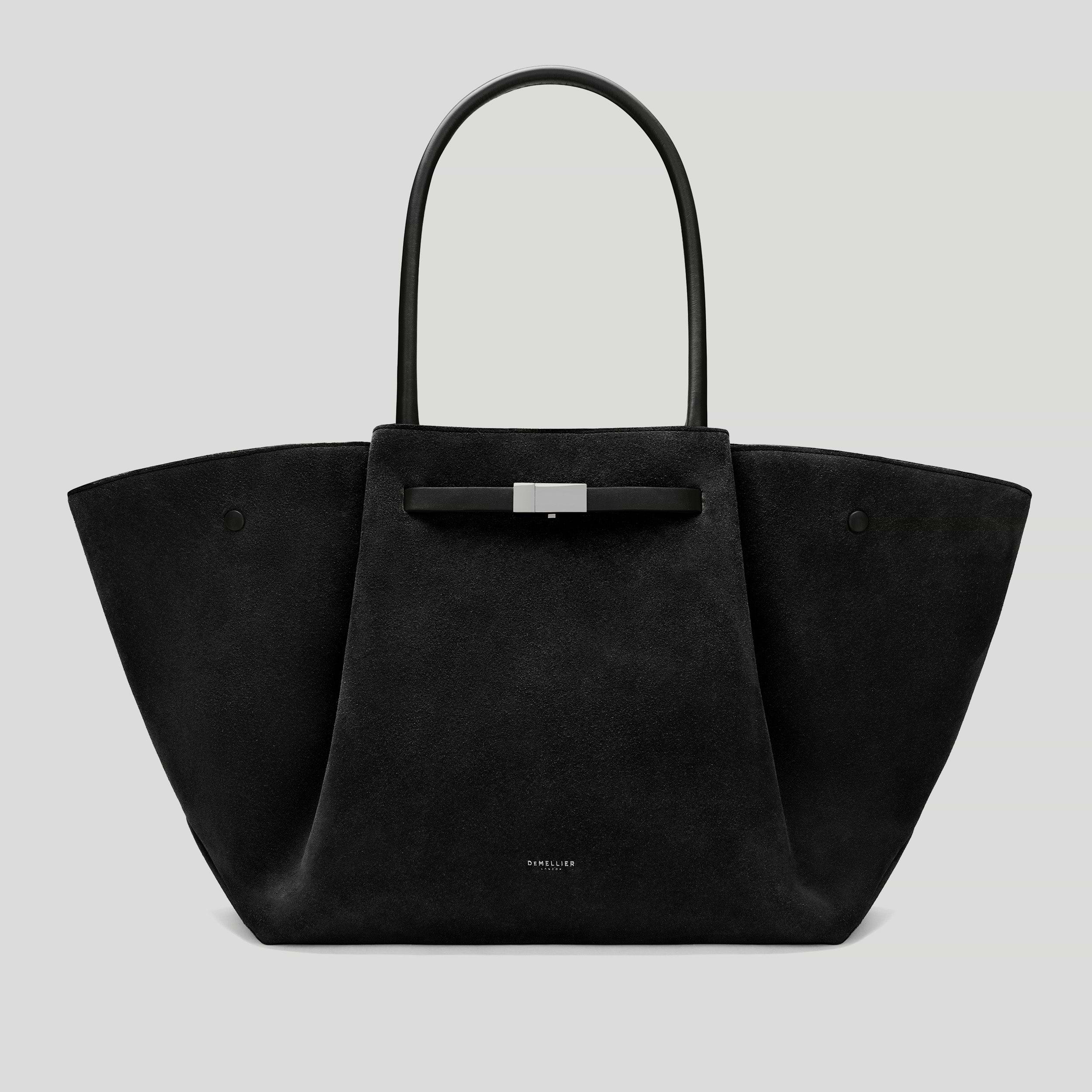 The New York | Black Suede With Silver Hardware | DeMellier