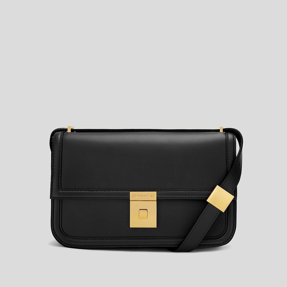 crossbody bags to travel in paris The Paris Crossbody | Black Smooth