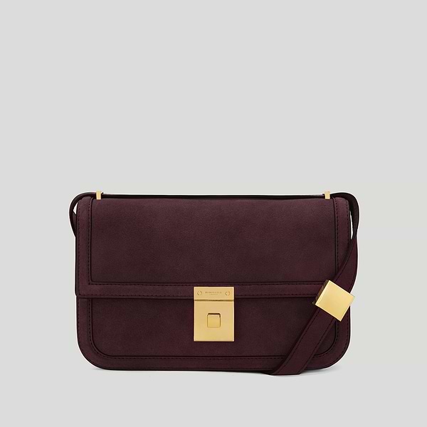 The Paris crossbody burgundy suede 1