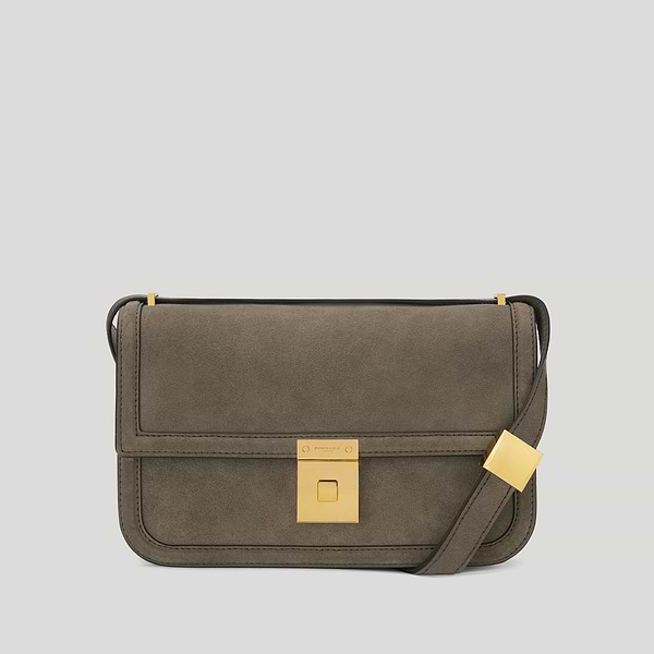 The Paris crossbody deep olive suede 1