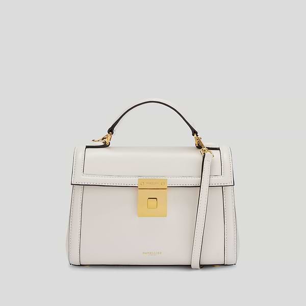The Paris top handle bag smooth leather off white 01