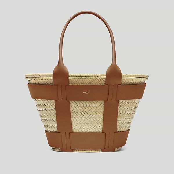 The Santorini basket natural raffia tan smooth 1_82d419d5 c397 42fd a00d 2967a247e02c