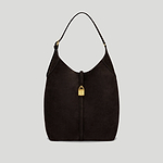 The Siena Bucket Large Dark Chocolate Suede 1