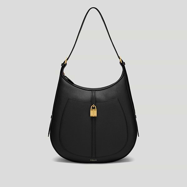 The Siena hobo shoulder bag black small grain 1