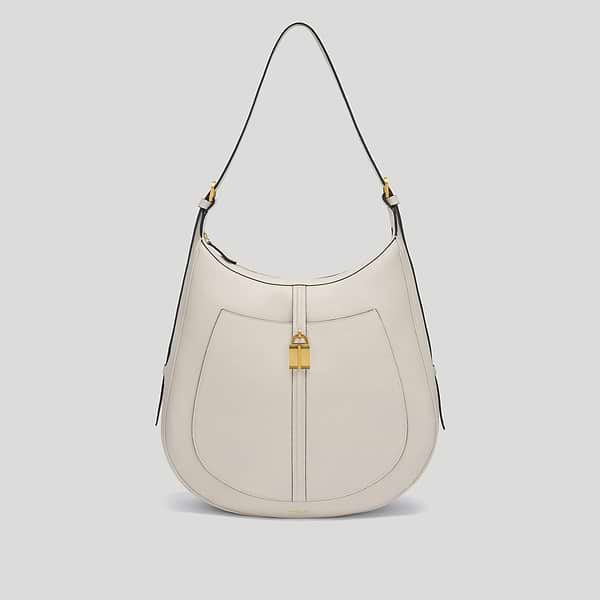 The Siena hobo shoulder bag off white small grain 1