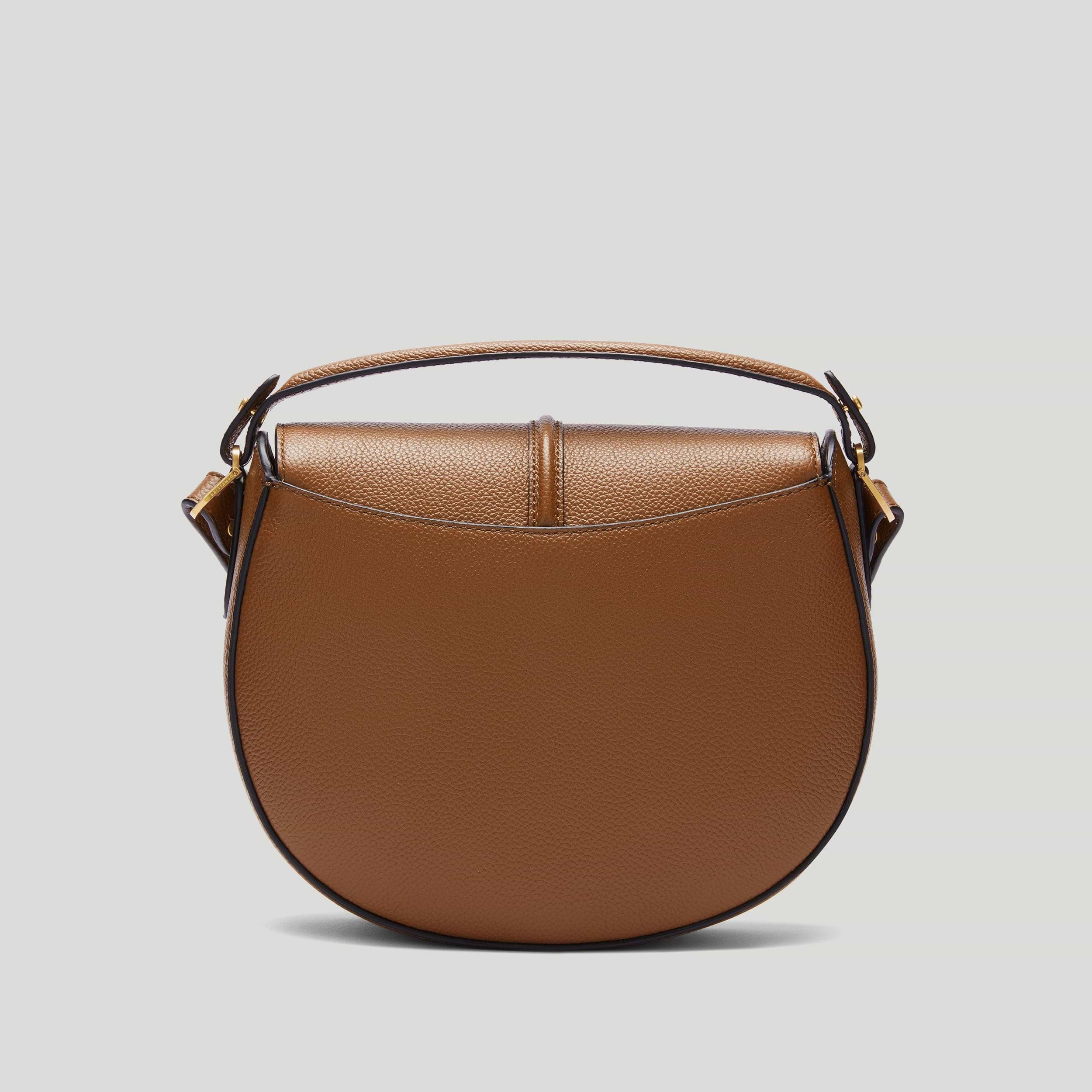 The Siena Saddle | Tan Small Grain | Demellier