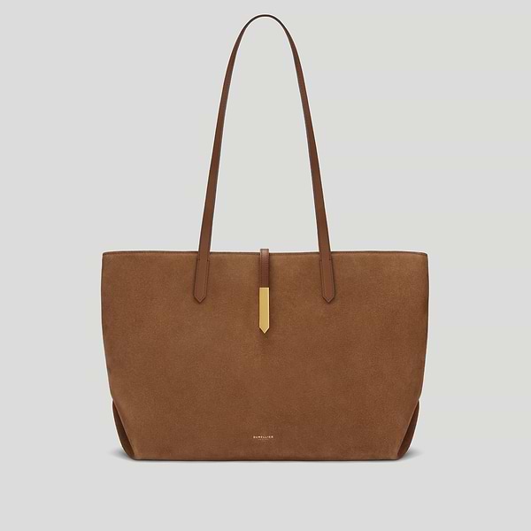 The Tokyo tote bag deep tan suede deep tan smooth 1