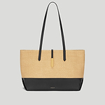 The Tokyo tote bag warm raffia 1