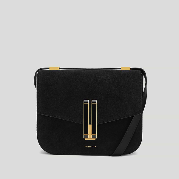 The Vancouver bag black suede enamel 1