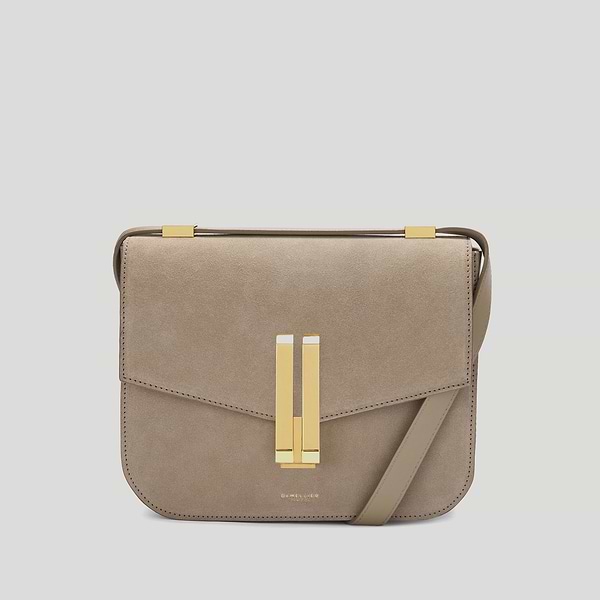 The Vancouver bag light taupe suede tan smooth 1