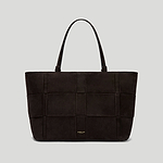 The florence tote bag dark chocolate suede 1_42491cba 2687 4f19 a46f deac832825f3