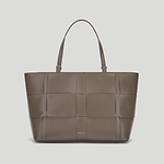 The florence tote dark taupe fine grain 1