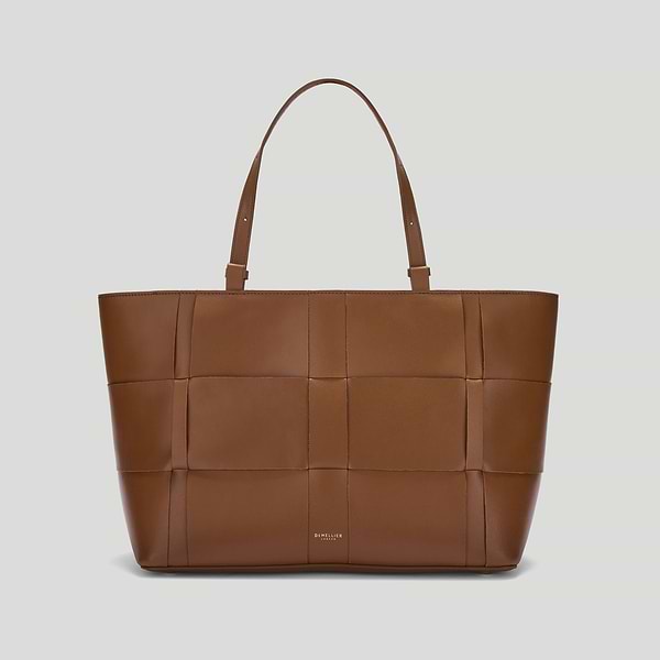 The florence tote tan black fine grain 1