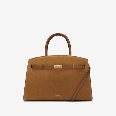 The midi Hudson suede Work Bag top handle elsa 1