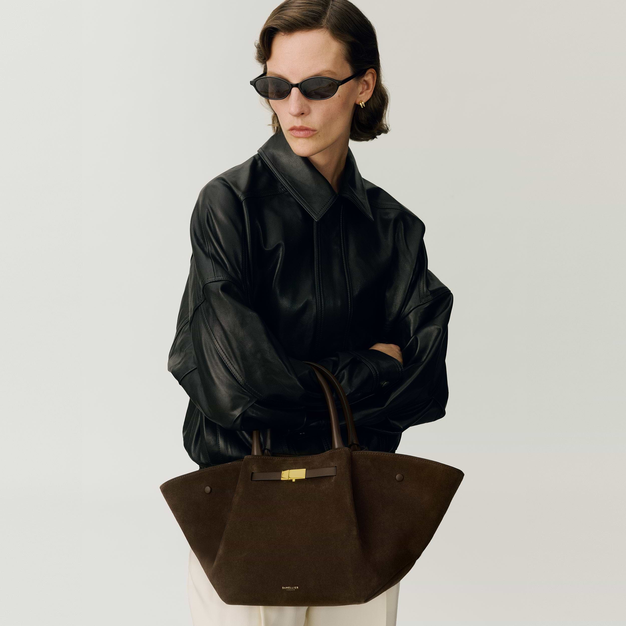 The Midi New York | Deep Tan Suede & Tan Smooth | DeMellier