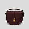 The siena saddle crossbody bag burgundy small grain 1