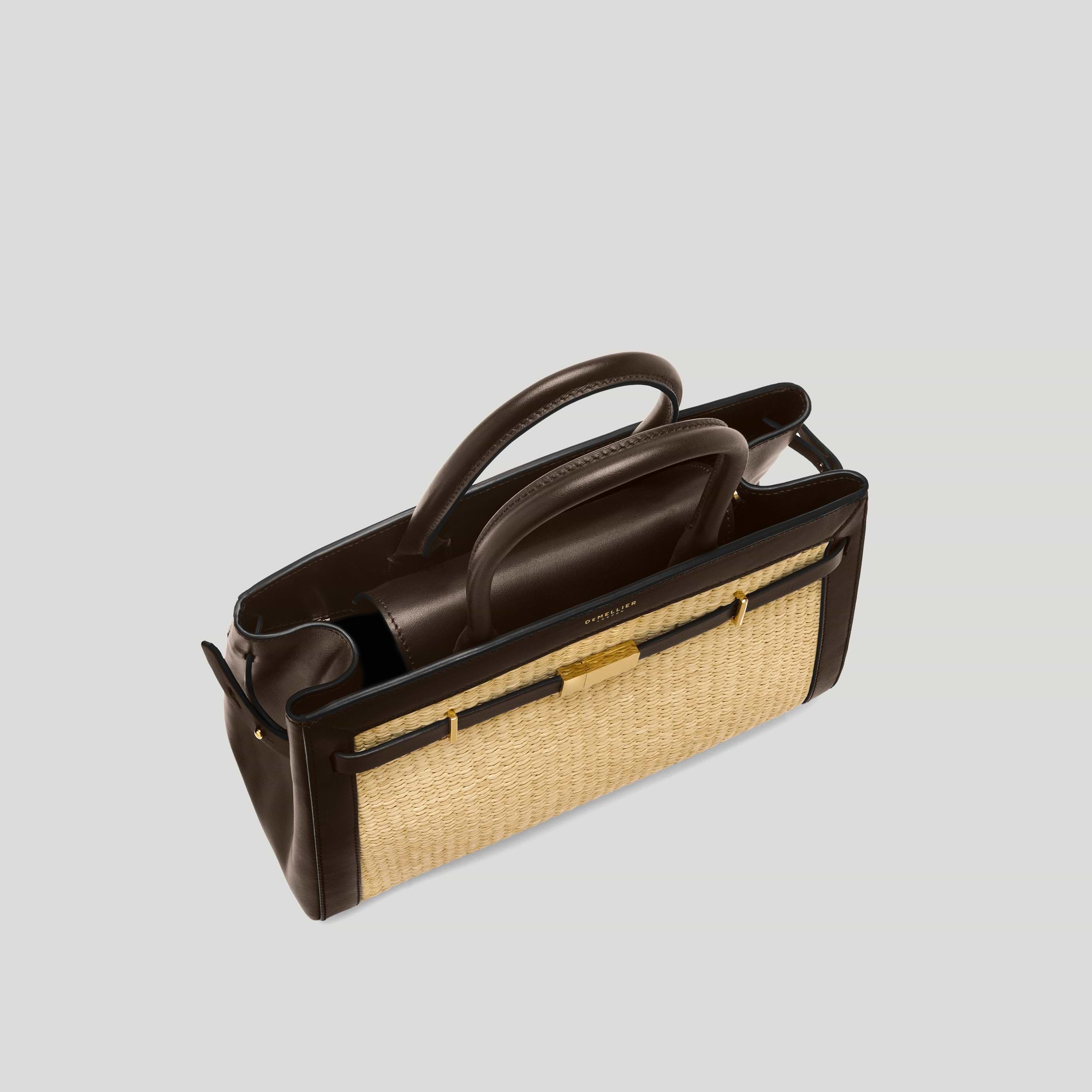 The Midi Hudson | Warm Raffia & Mocha Smooth | DeMellier