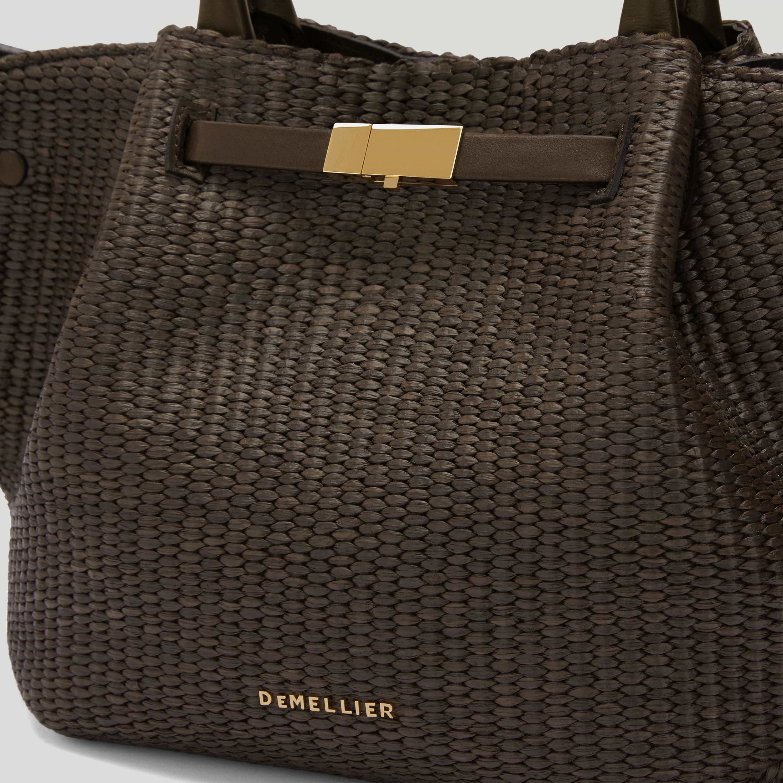 The Midi New York | Espresso Raffia & Espresso Smooth | DeMellier