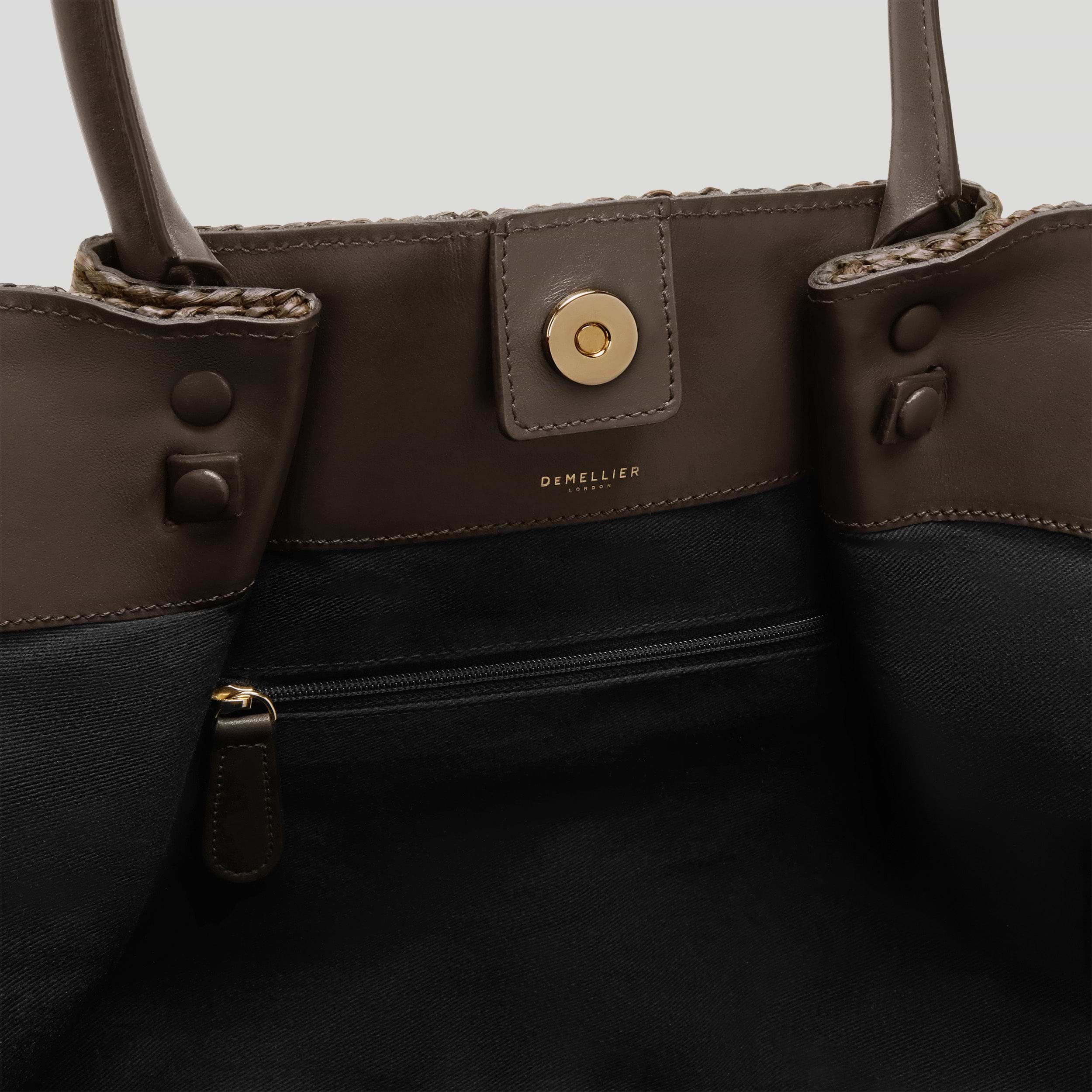 The New York | Espresso Raffia & Espresso Smooth | DeMellier