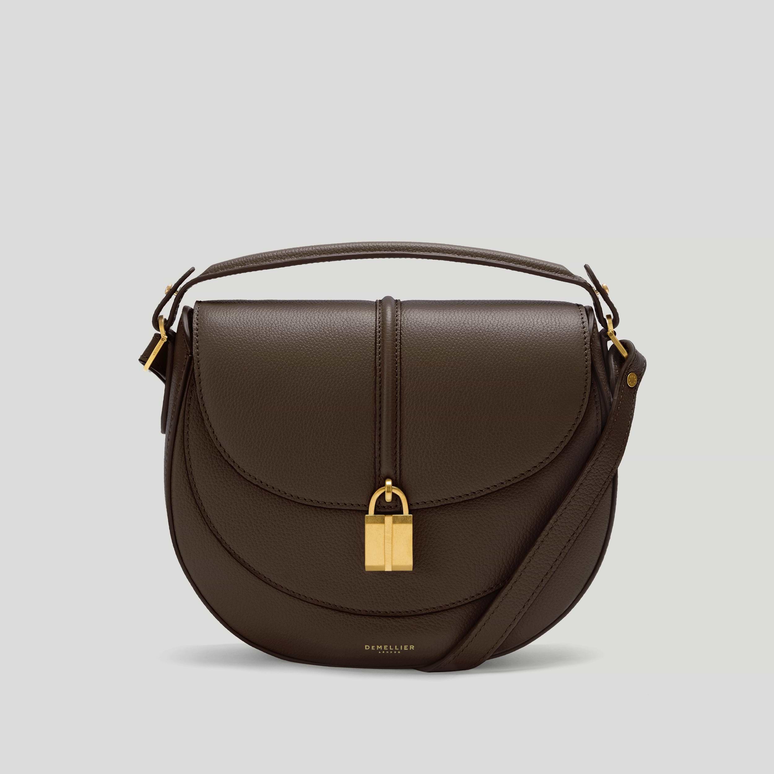 The Siena Saddle | Mocha Small Grain | DeMellier