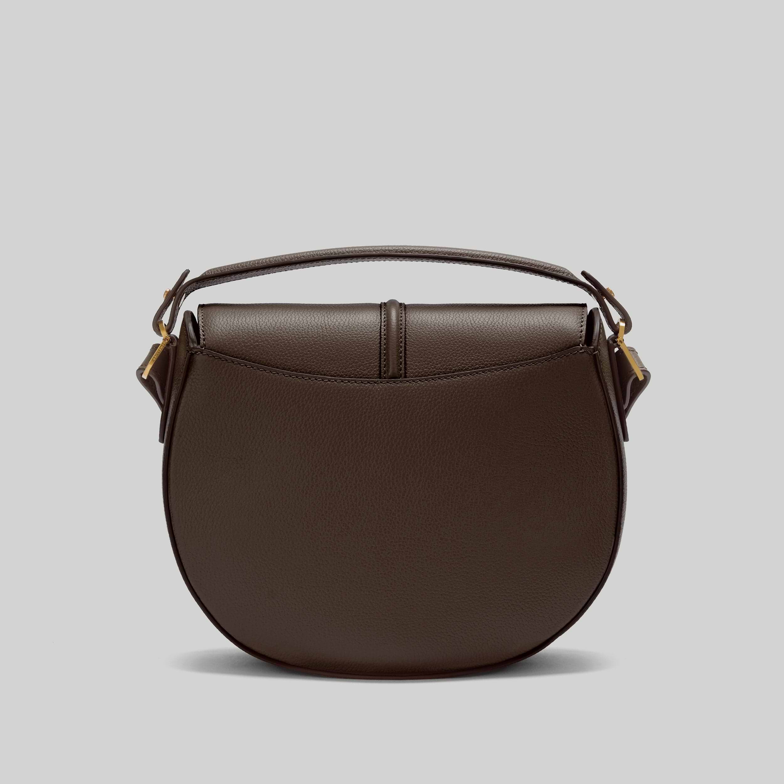 The Siena Saddle | Mocha Small Grain | DeMellier
