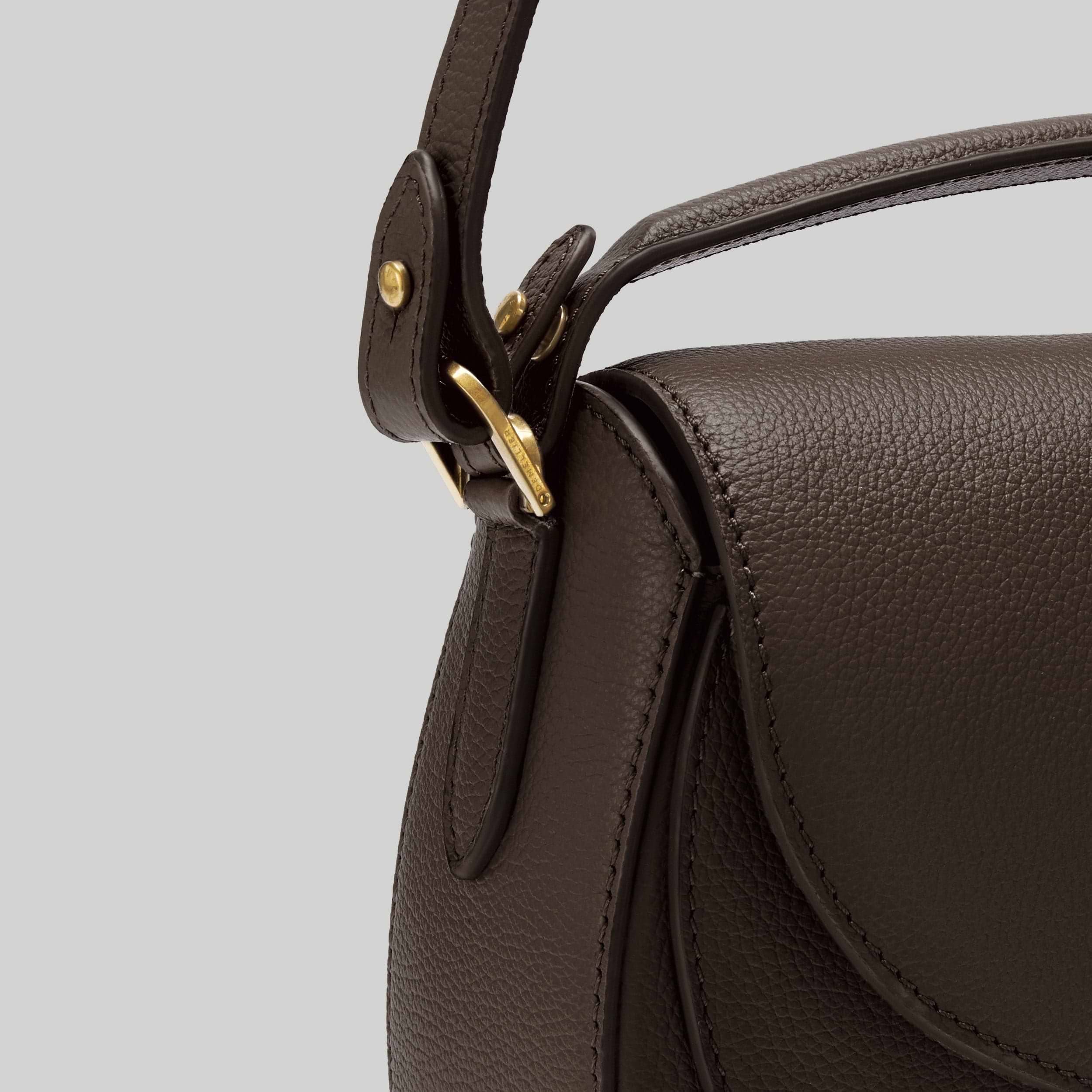 The Siena Saddle | Mocha Small Grain | DeMellier