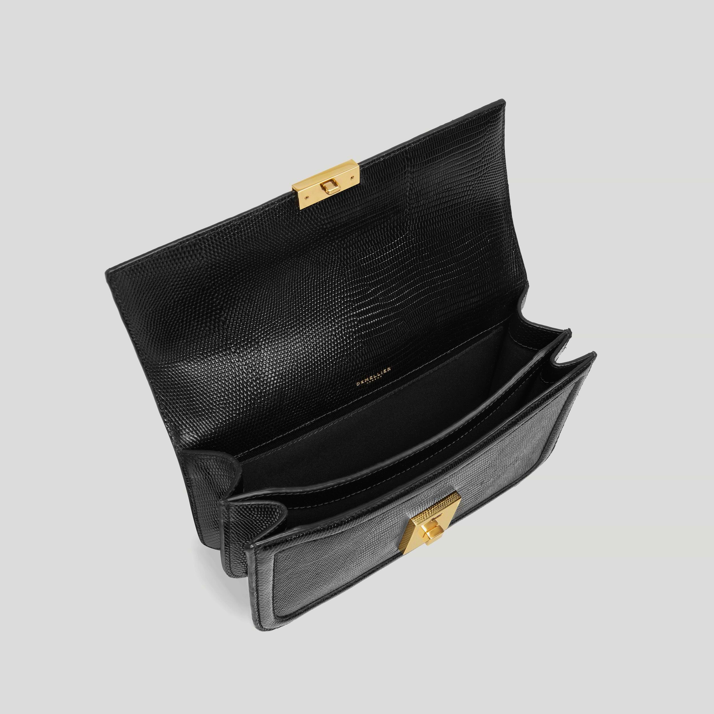 The Paris Crossbody | Black Lizard-Effect | DeMellier
