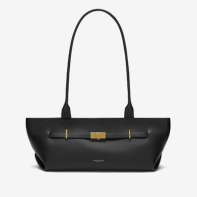 new york shoulder bag black small grain 1