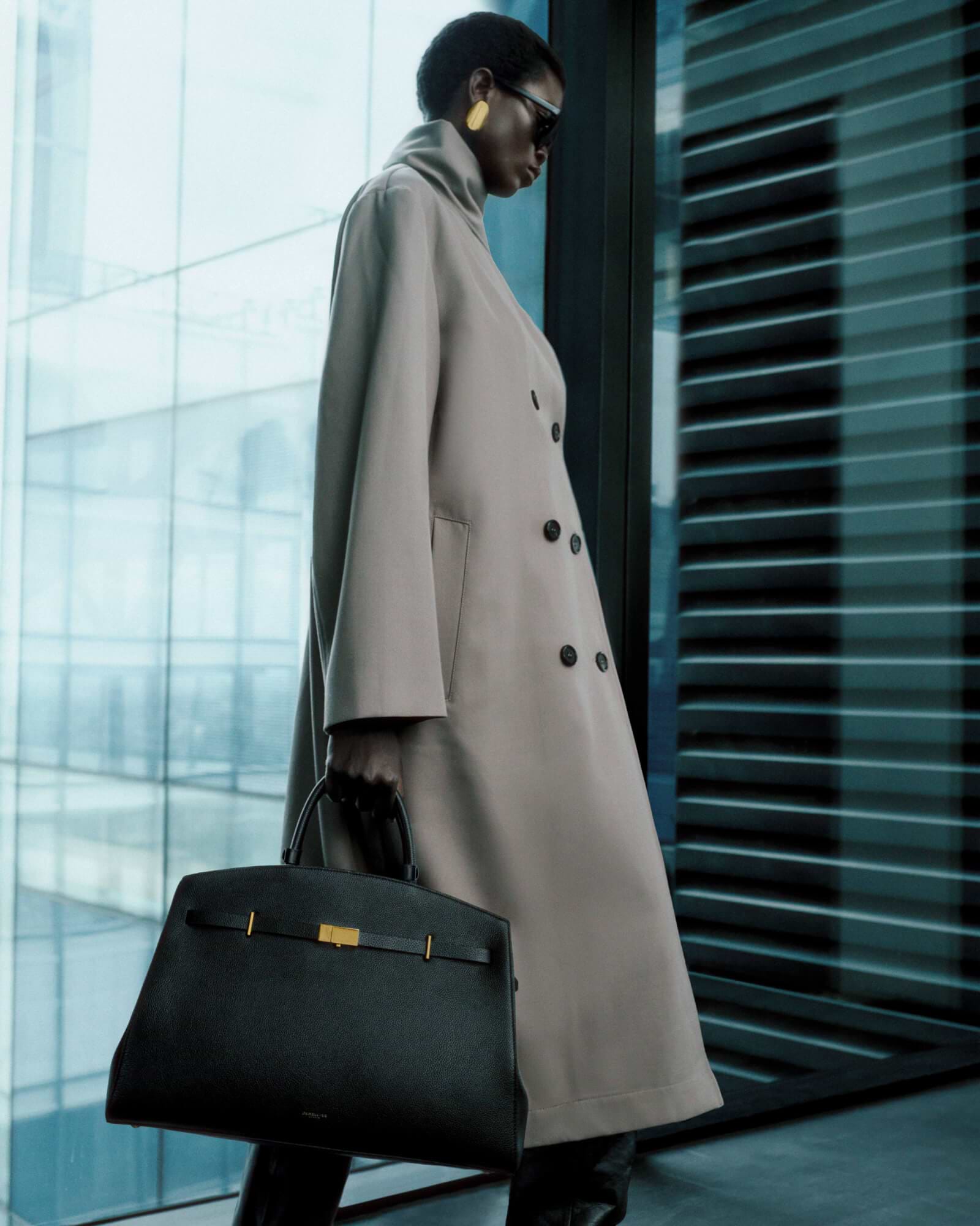 未使用級☆美品☆デメリエールThe Hudson ハンドバッグ 黒2025