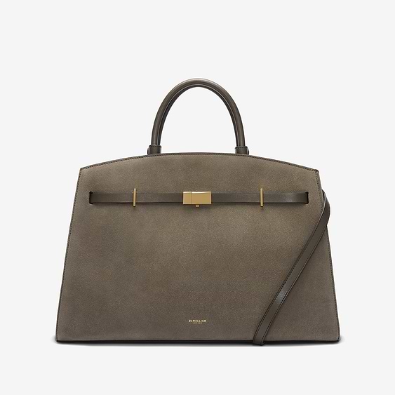 the hudson work bag deep olive smooth suede 1