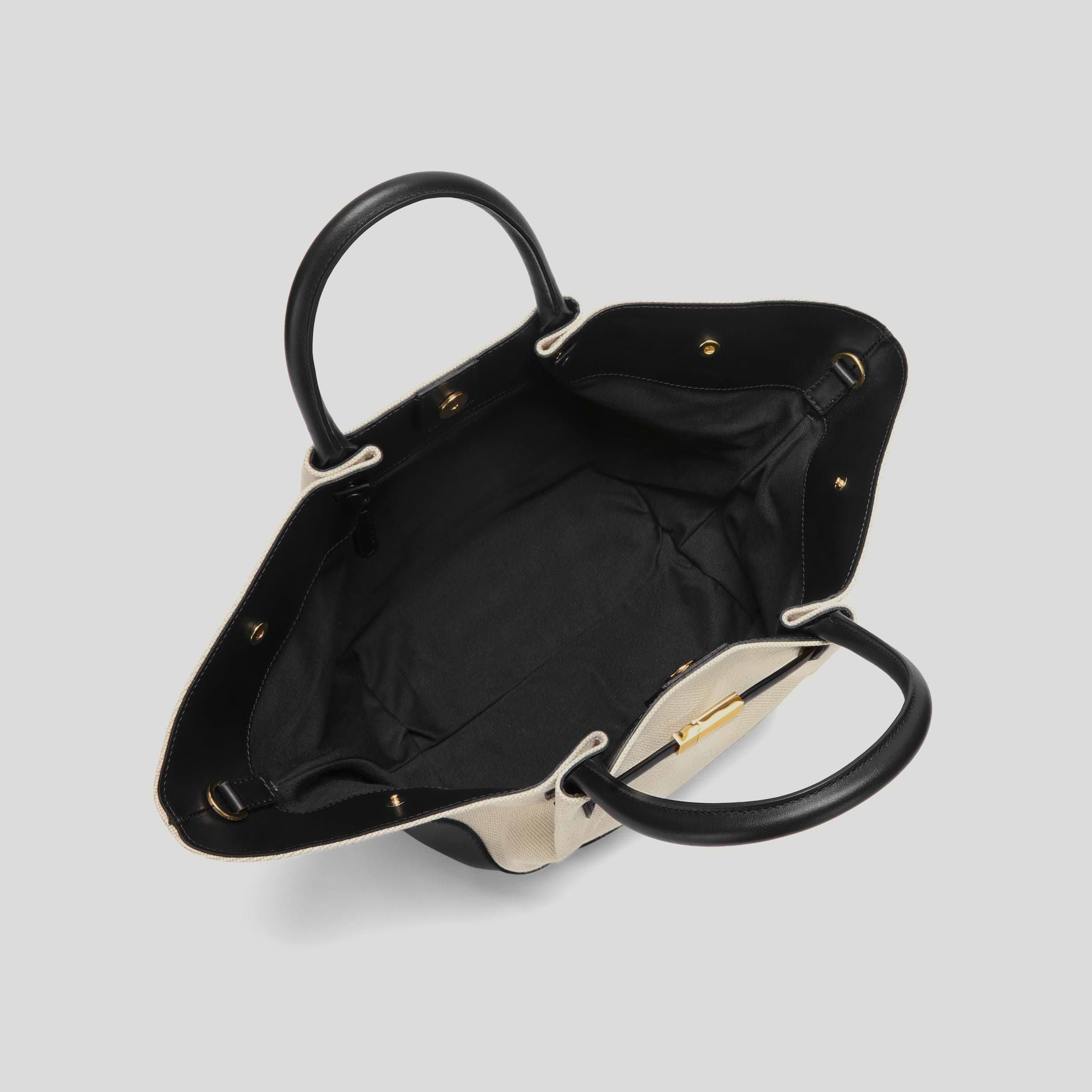 The Midi New York | Salt Pepper Canvas Black Smooth | DeMellier