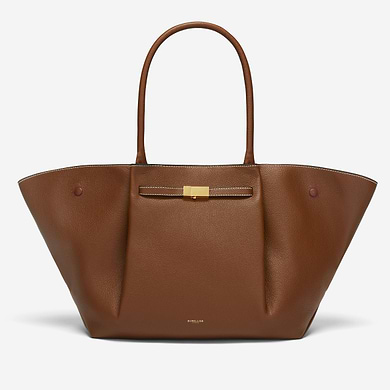 the new york long handles shoulder bag tan ecru stitch 1_a31a2bfe 6419 450a ab34 871679f4799b