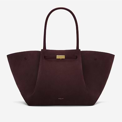 the new york tote work bag burgundy small grain 1