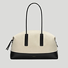the stockholm salt pepper canvas black smooth tote bag 2
