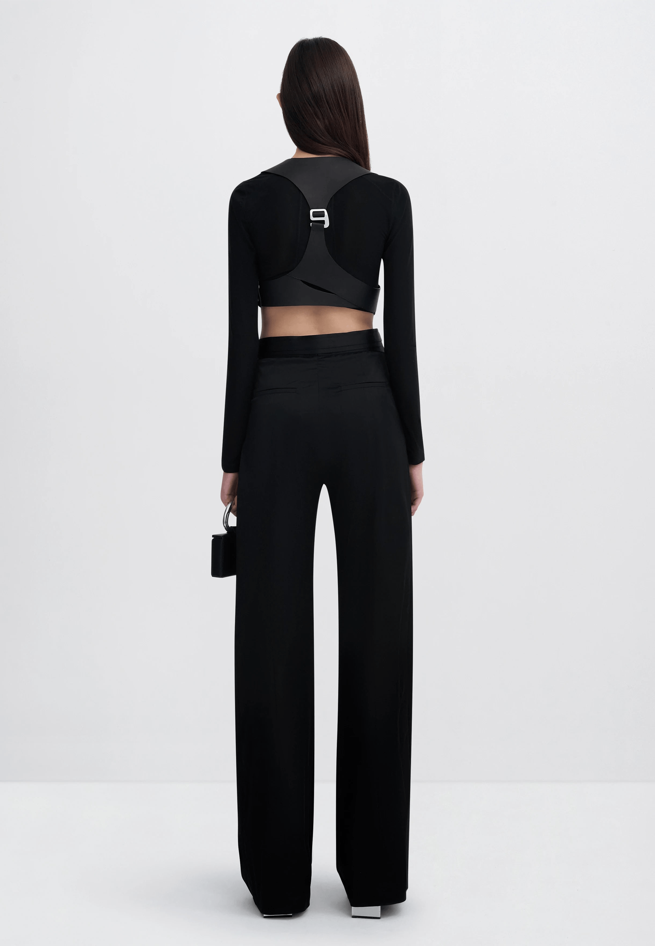 Heliot Emil Black Fluid Wide Pants