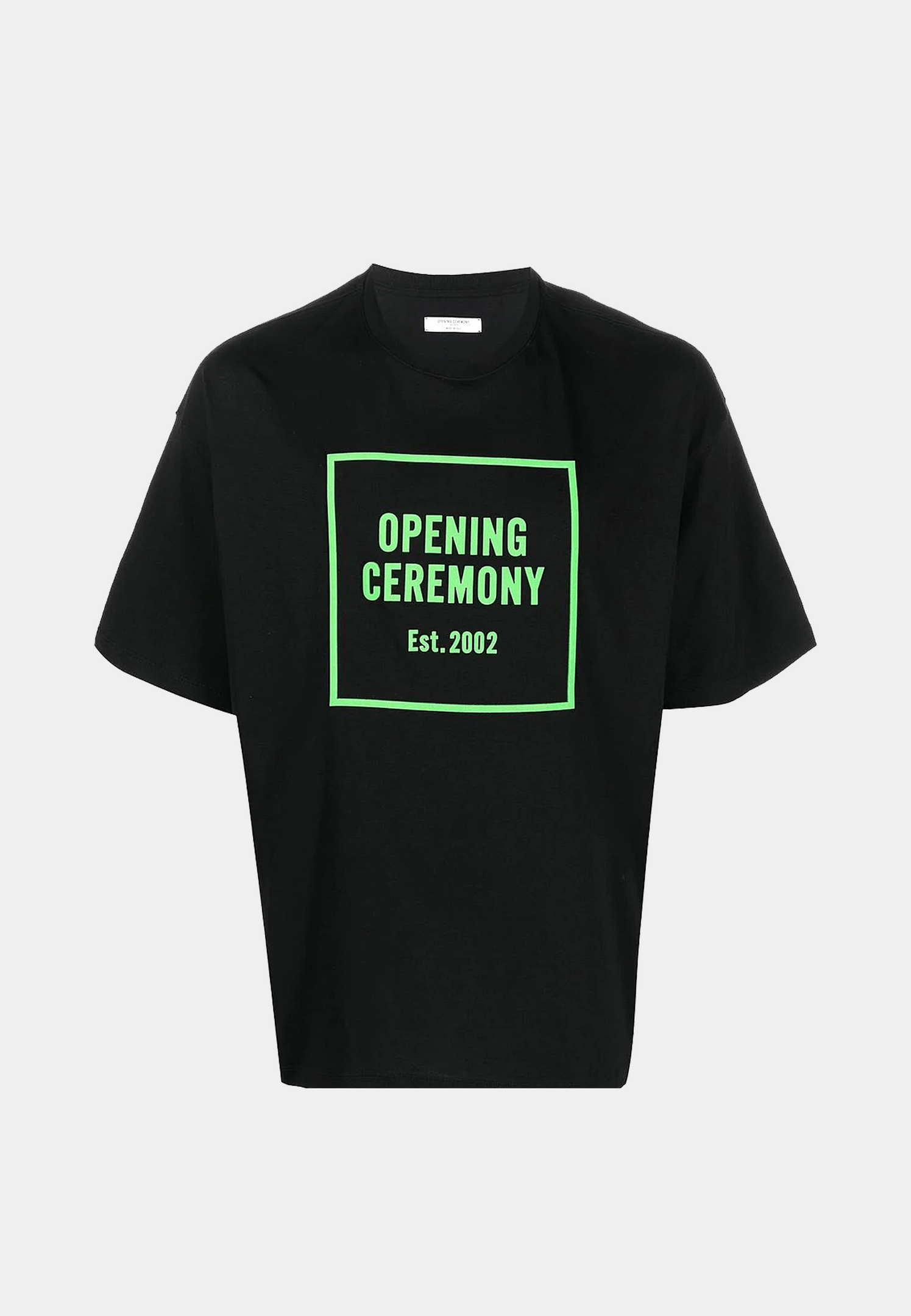 Opening Ceremony 3D Box Logo Reg T-Shirt Black Green Female Black Green