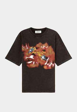 Ambush Graphic T-shirt Valiant Poppy Off - Black